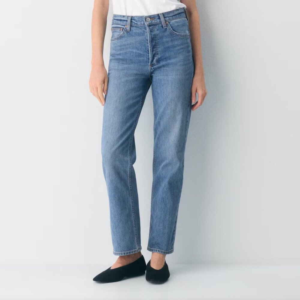 Denim Forum Women's Straight Leg Jeans - Blue